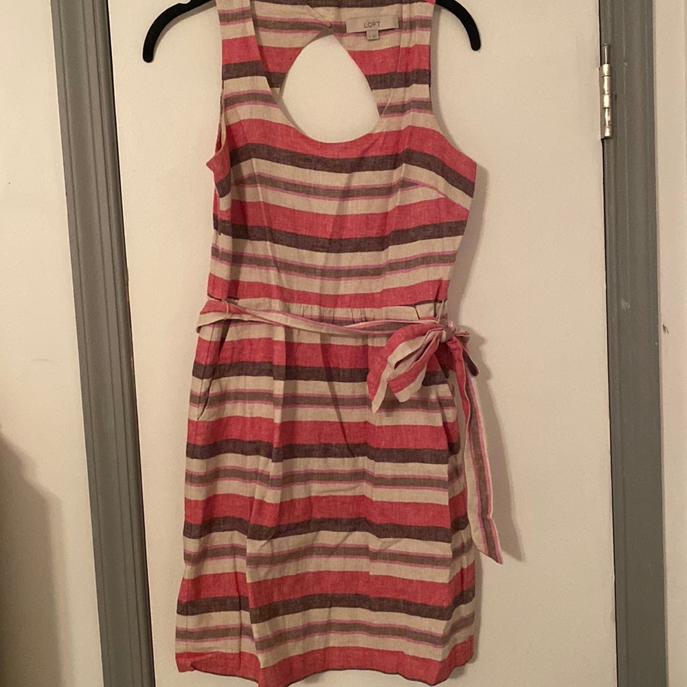 J. Crew linen stripped dress